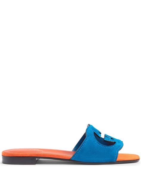 light blue gucci sandlas|Women's Interlocking G cut.